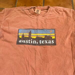 Comfort Colors Austin Skyline Size M Orange Tee